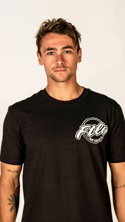 FTLO Black Circle Script Logo T-Shirt