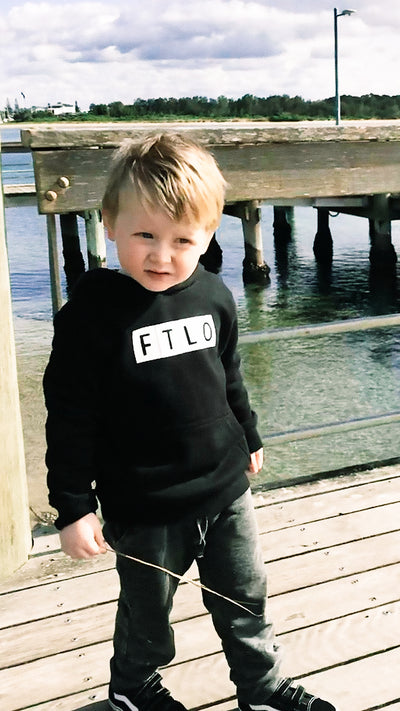 FTLO Boys Black & White Logo Hoodie